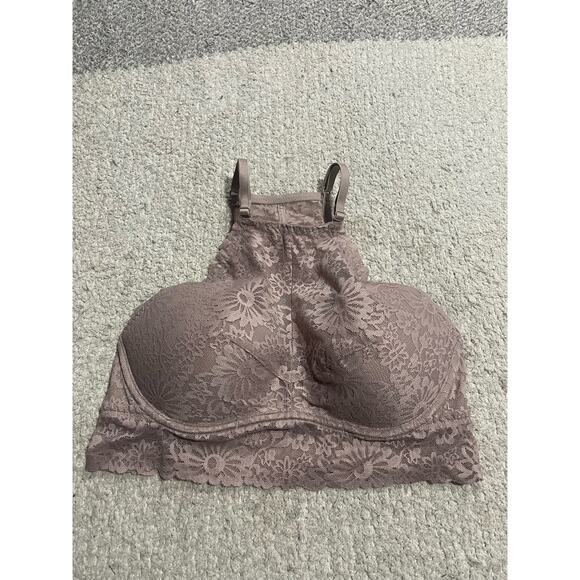NWT Victorias Secret PINK Lace Bralette Bra Womens Size Medium Taupe 11093779 - Picture 1 of 7
